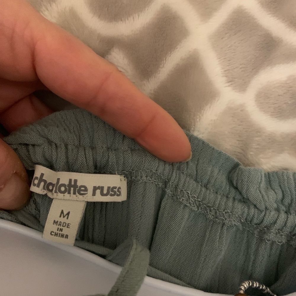 Charlotte Russe Cold Shoulder Ruffle Romper - Picture 6 of 15